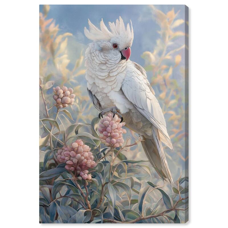 Cockatoo and Blossoms Canvas by Art Remedy, Gallery Wrapped - 24" x 36"