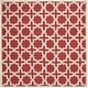 preview thumbnail 157 of 183, SAFAVIEH Handmade Cambridge Trudie Geometric Wool Rug 6' Square - Rust/Ivory - Square