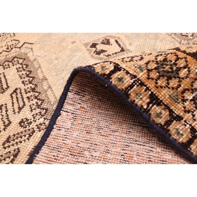 ECARPETGALLERY Hand-knotted Antalya Vintage Beige Wool Rug - 4'11 x 6'6