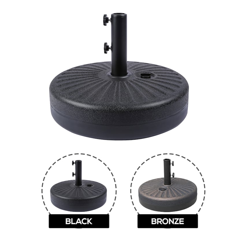 Newport 55-lb Fillable Round Patio Market Umbrella Base Stand - N/A