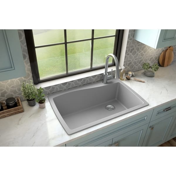 slide 2 of 52, Karran Drop-In Quartz Single Bowl Kitchen Sink