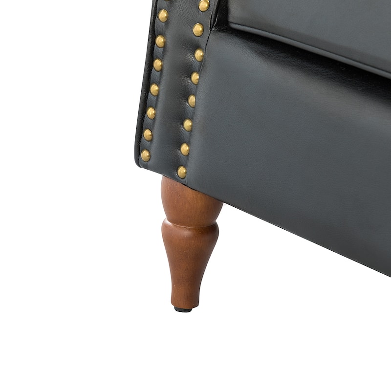 Mycenae Upholstered Accent Armchair with Nailhead Trim