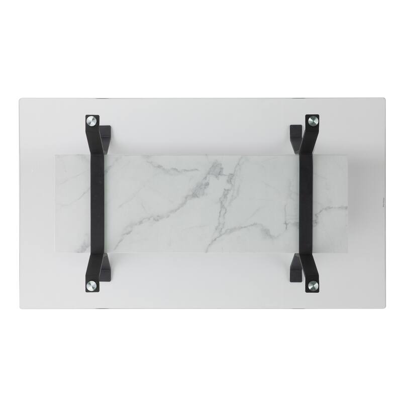 SEI Furniture Darvette Glass-Top Coffee Table