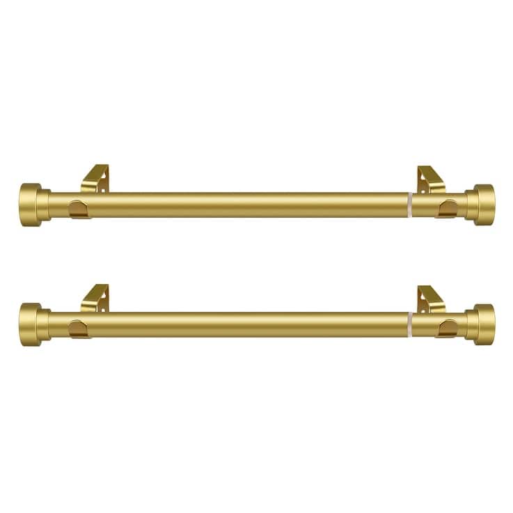 Meriville 1-Inch Diameter Side Curtain Rod Set with End Cap Finials