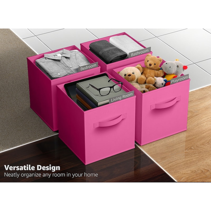 Sorbus Large Foldable Storage Bins - Fabric Cubes 8 Pack - 13"L x 13"W x 13"H