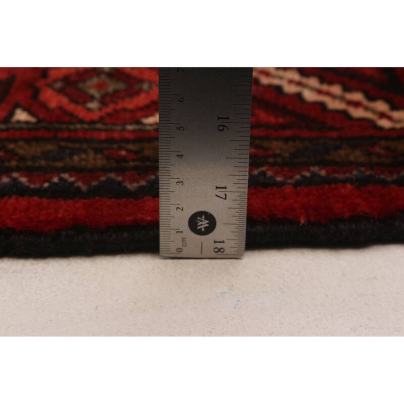 ECARPETGALLERY Hand-knotted Andelz Red Wool Rug - 3'9 x 14'6