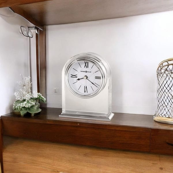 slide 2 of 2, Howard Miller Optica Modern Glam Sleek Table Clock Clear