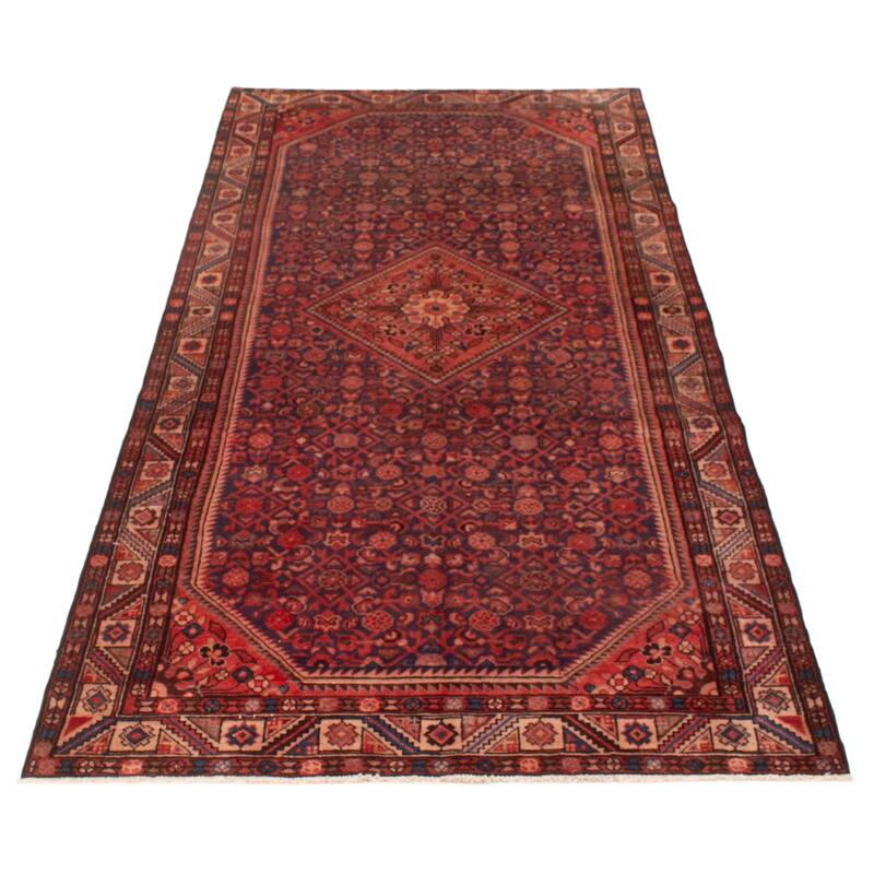 ECARPETGALLERY Hand-knotted Andelz Navy Wool Rug - 5'2 x 10'4