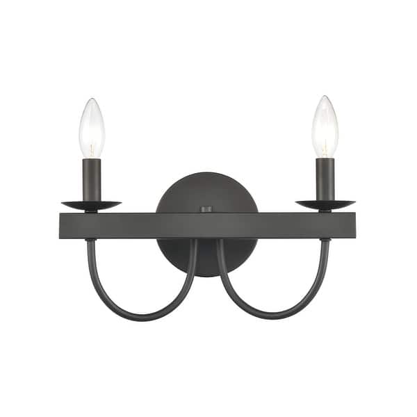 slide 2 of 3, Williamson 2-Light Vanity Light in Black