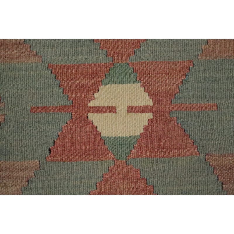 Hand Woven Oriental 100% Wool Carpet Southwestern Tribal Multi-Colored Kilim Area Rug - 7' 1'' X 5' 9''