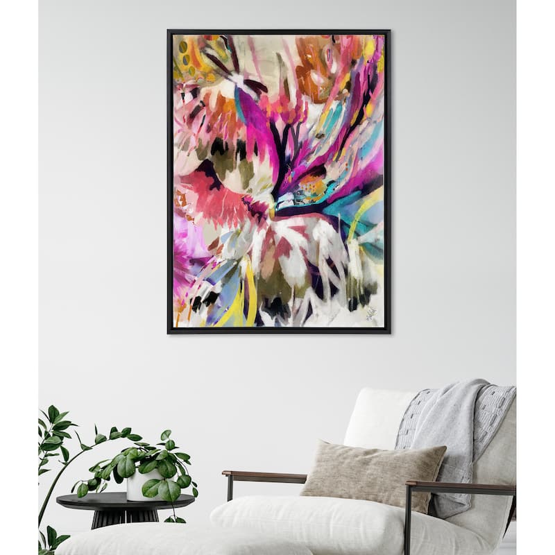 Kate and Laurel Sylvie Amaze Framed Canvas by Inkheart Designs