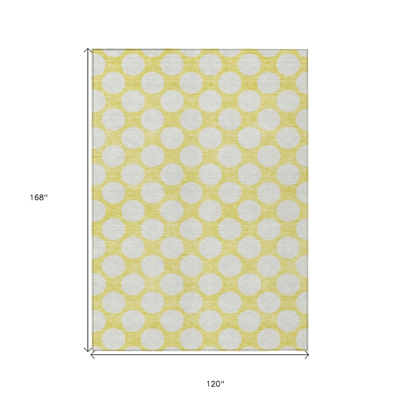 HomeRoots Polka Dot Transitional Rectangle Outdoor Rug