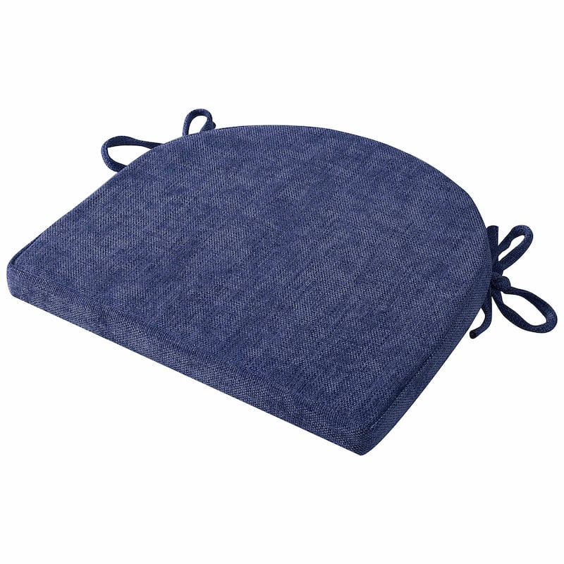 Sweet Home Collection U-Shape High Density Memory Foam Chair Pads with Ties