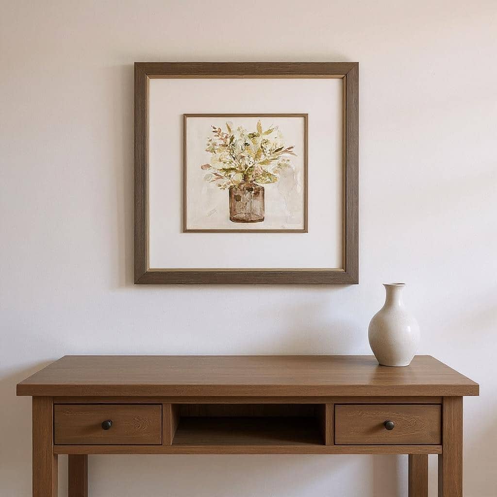 HomeRoots Set Of Two Earthy Garden Silver Framed Wall Art