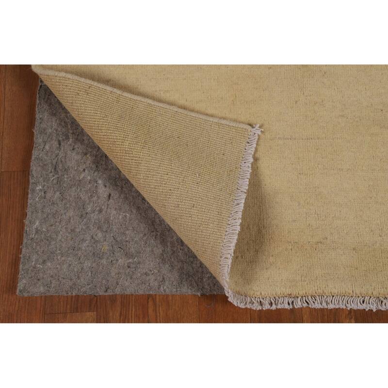 Solid Gabbeh Oriental Foyer Rug Handmade Wool Carpet - 3'3"x 4'11"