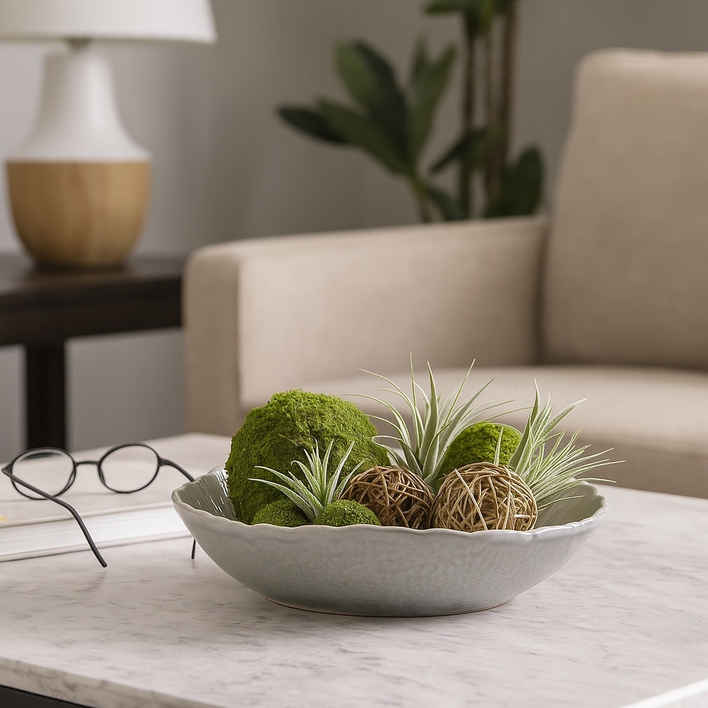 Decorative Round Scalloped Edge Bowl with Speckled Finish - 17", Gray - 17.0"