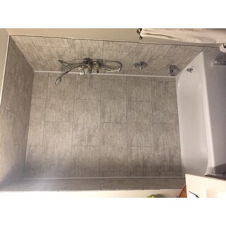 dumawall waterproof vinyl interlocking tile pack backsplash gust wind graphite tempest