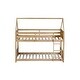 preview thumbnail 36 of 34, Twin Over Twin House Bunk Bed with Guardrails & Ladder