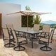 preview thumbnail 77 of 92, Versatile Outdoor Dining Sets w Swivel/Folding Chairs & Steel Slat Table and HDPE Dining Table Set for Gardens, Patios
