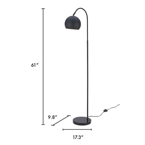 Archiology 61inch Arc Floor Lamp Metal Base Sand Black Finished Overstock 32157256 Black