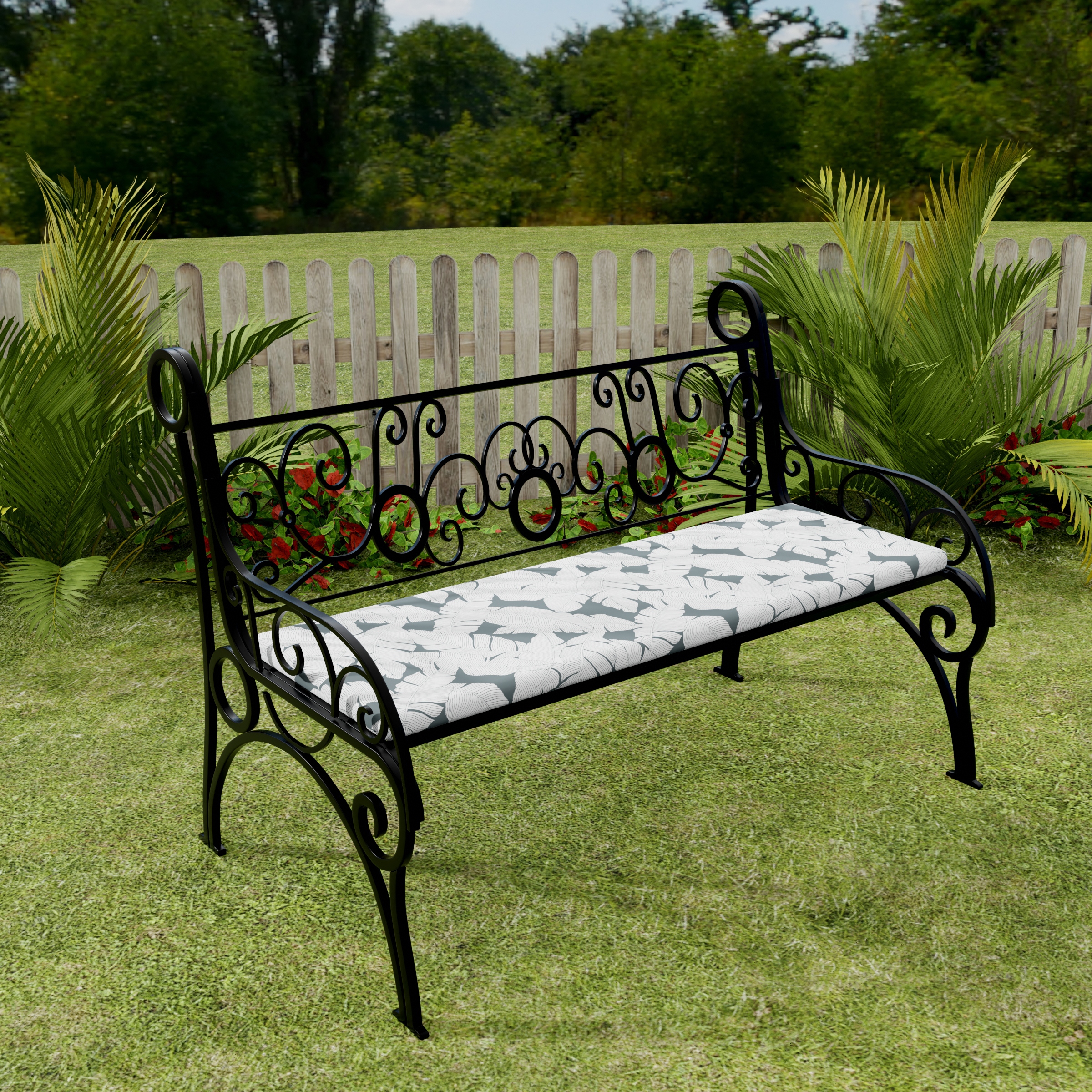 48 x 18 Outdoor Bench Cushion with Ties 18 L x 48 W x 3.5 H On Sale Bed Bath Beyond 35438664