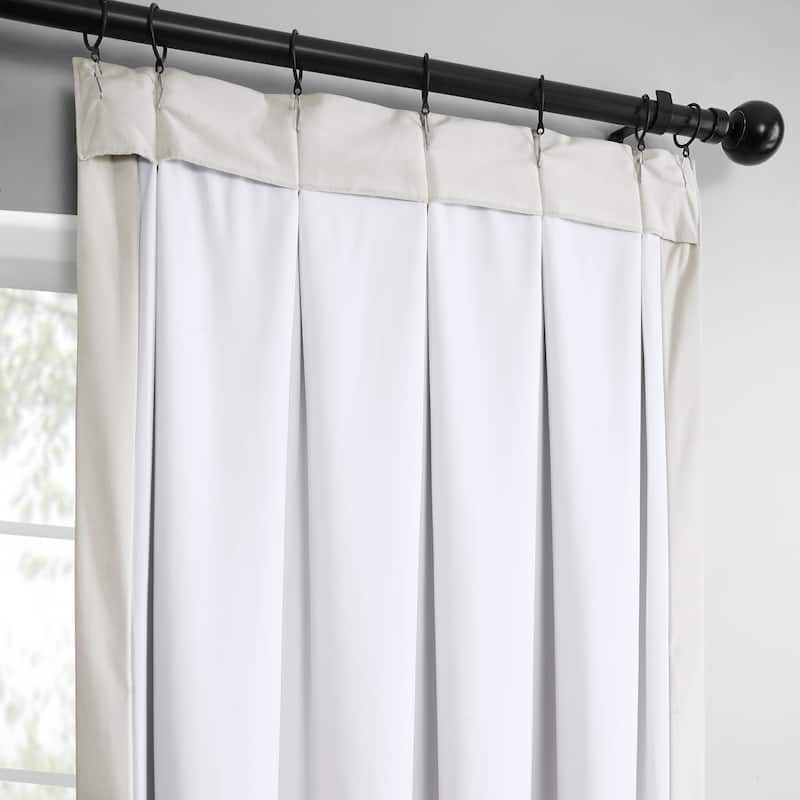 Exclusive Fabrics French Pleat Heritage Plush Velvet Room Darkening Curtains For Bedroom & Living Room Curtains (1 Panel)