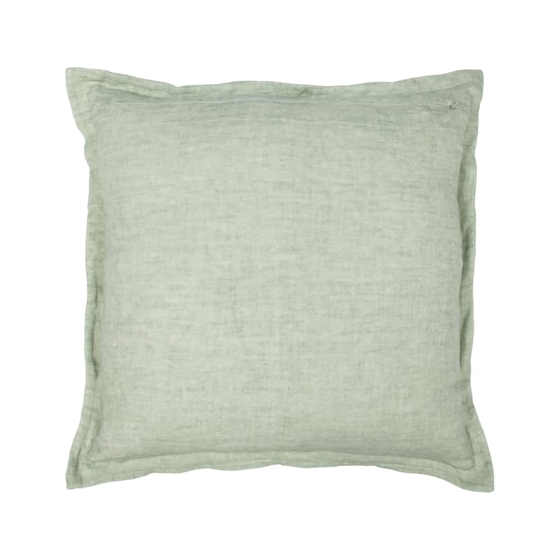 Amy Linen 22-inch Square Throw Pillow, by Kosas Home - Mint Green