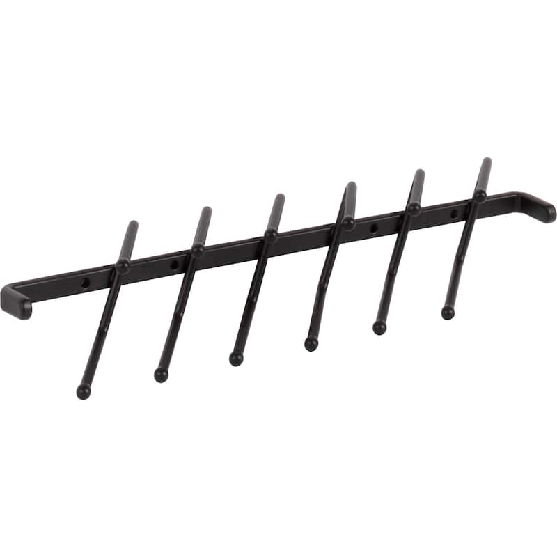 Hardware Resources Twelve Hook Tie Rack - Matte Black