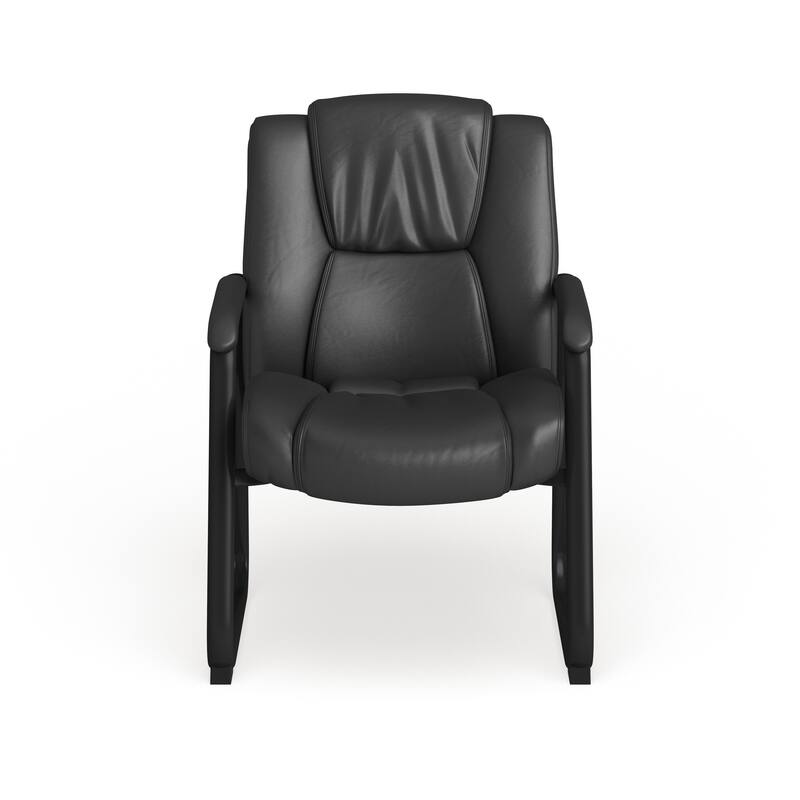 Big & Tall 500 lb. Rated LeatherSoft Tufted Executive Chair - Sled Base