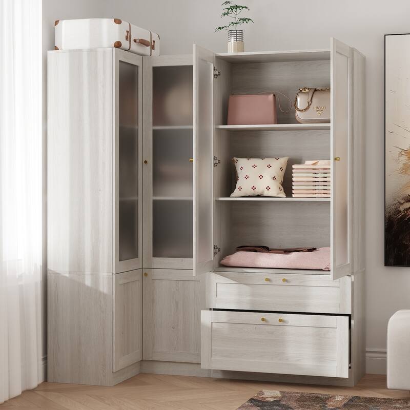 Elegant White Modular Bookcase: Stylish and Flexible Storage Solution for Your Home