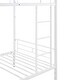 preview thumbnail 8 of 16, White Twin over Twin Size Metal Bunk Bed with Fence and Ladder for Kids, Bedroom