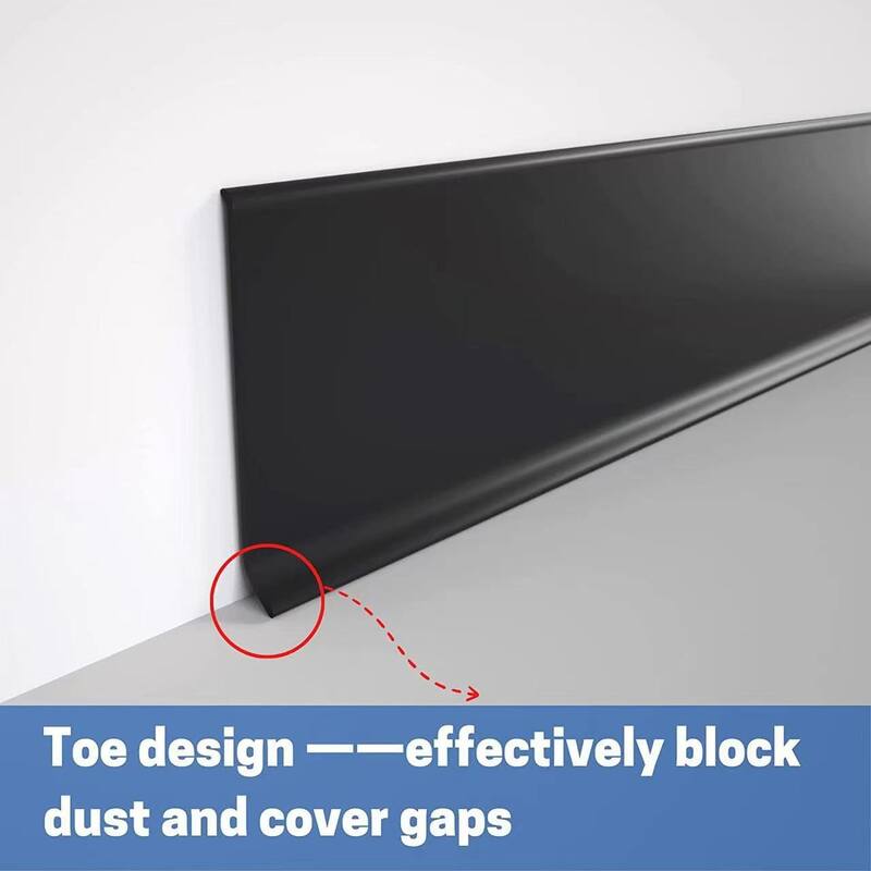 4in x 40ft Self-Adhesive PVC Flexible Baseboard Moulding Trim