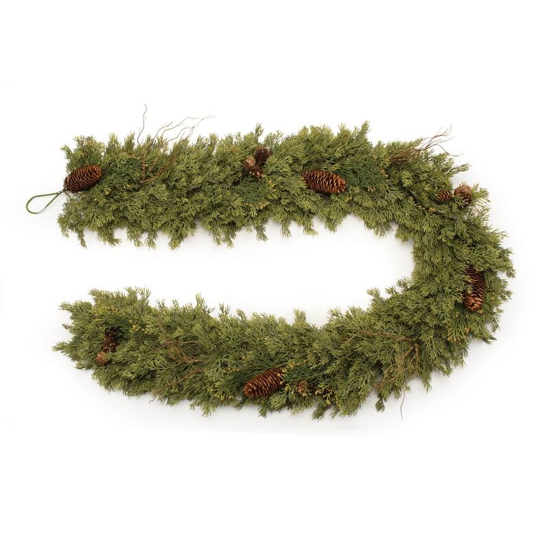 Pine and Pinecone Garland 5.5'L
