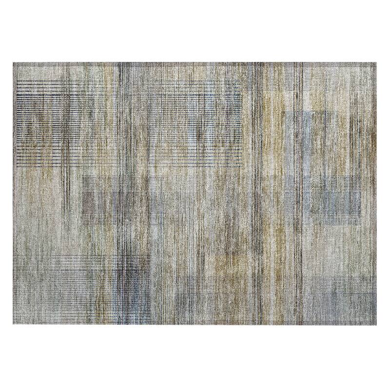 Machine Washable Indoor/ Outdoor Chantille Contemporary Imprints Rug