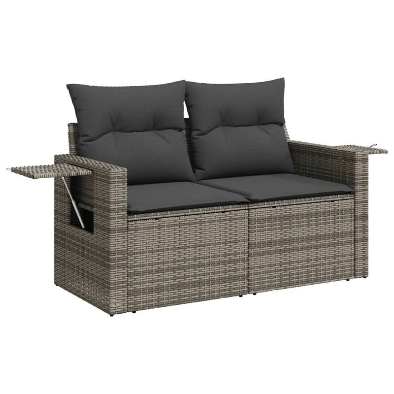 vidaXL Garden Sofa Set PE rattan Large Adjustable Feet