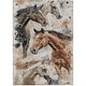 preview thumbnail 2 of 33, Machine Washable Indoor/ Outdoor Horses Chantille Rug