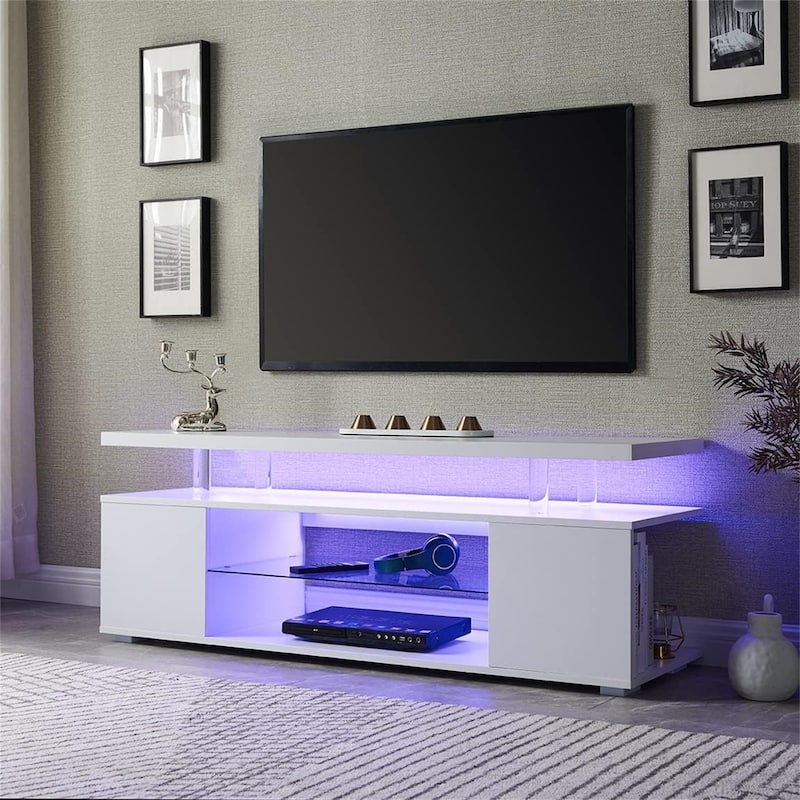 Modern Large LED Light TV Stand for 65 Inch TV