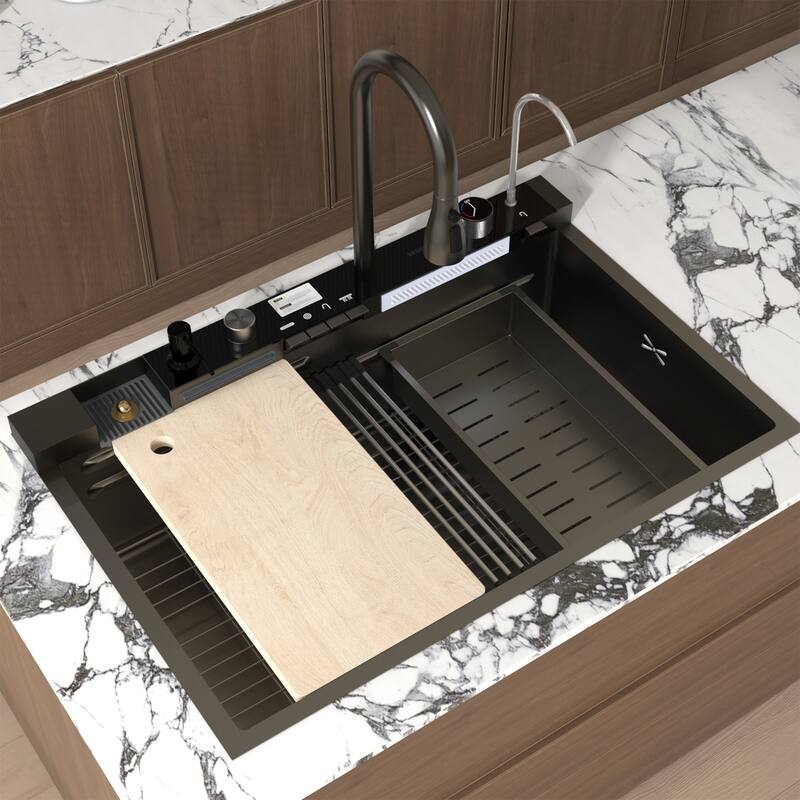 Multi-Functional PVD Nano Black Kitchen Sink for Modern Homes