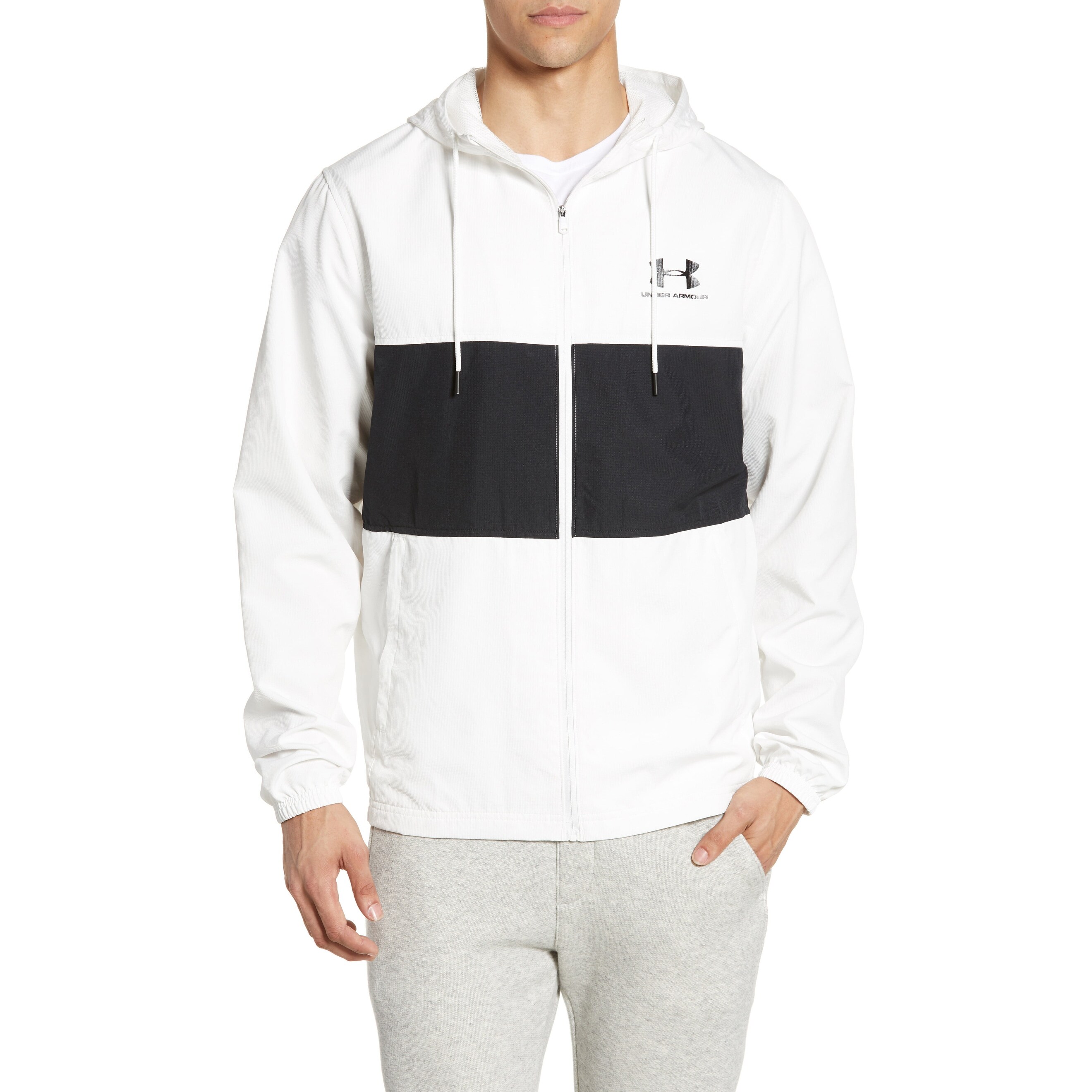 white under armour windbreaker