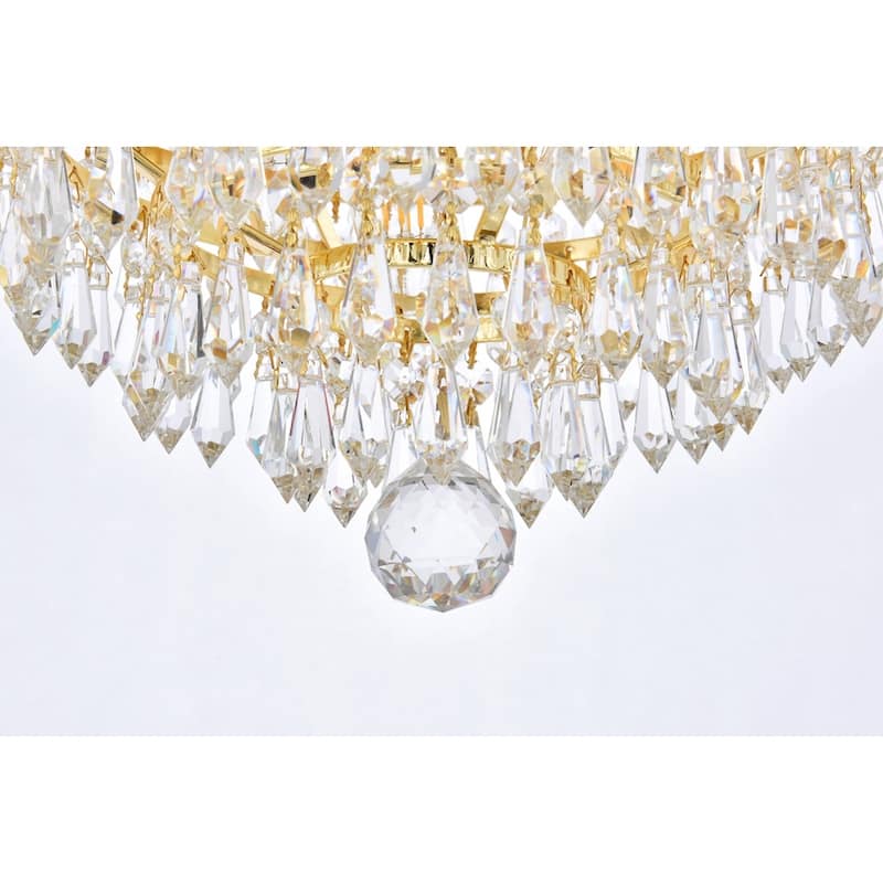 Fleur Illumination 4 light Gold Flush Mount