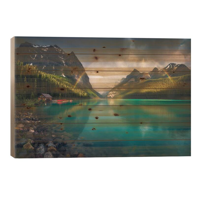 Lake Louise - Banff - Canada Print On Wood by Cuma Çevik - Multi-Color - 26x40x1.5