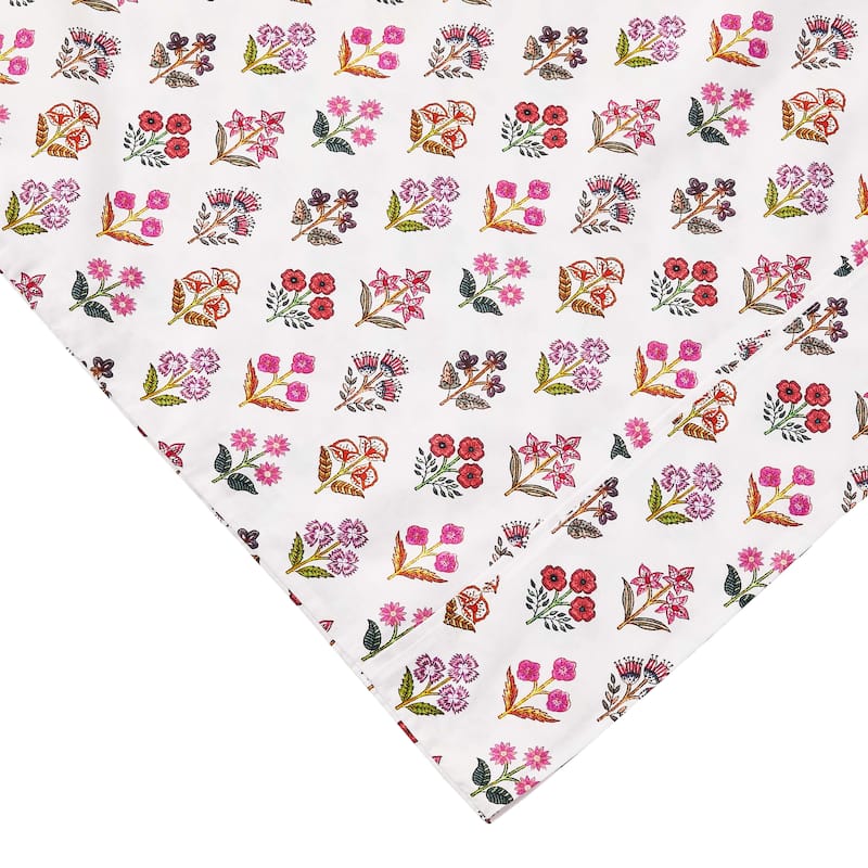 Happy Garden Cotton Sheet Set Multi Rose