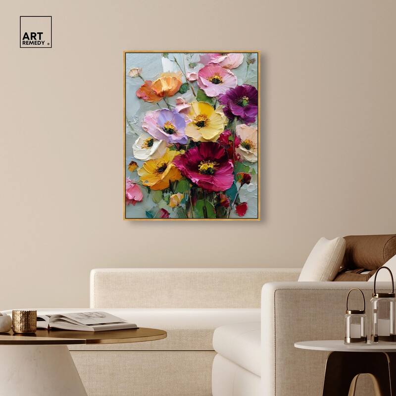 Floral Texture I Canvas by Art Remedy