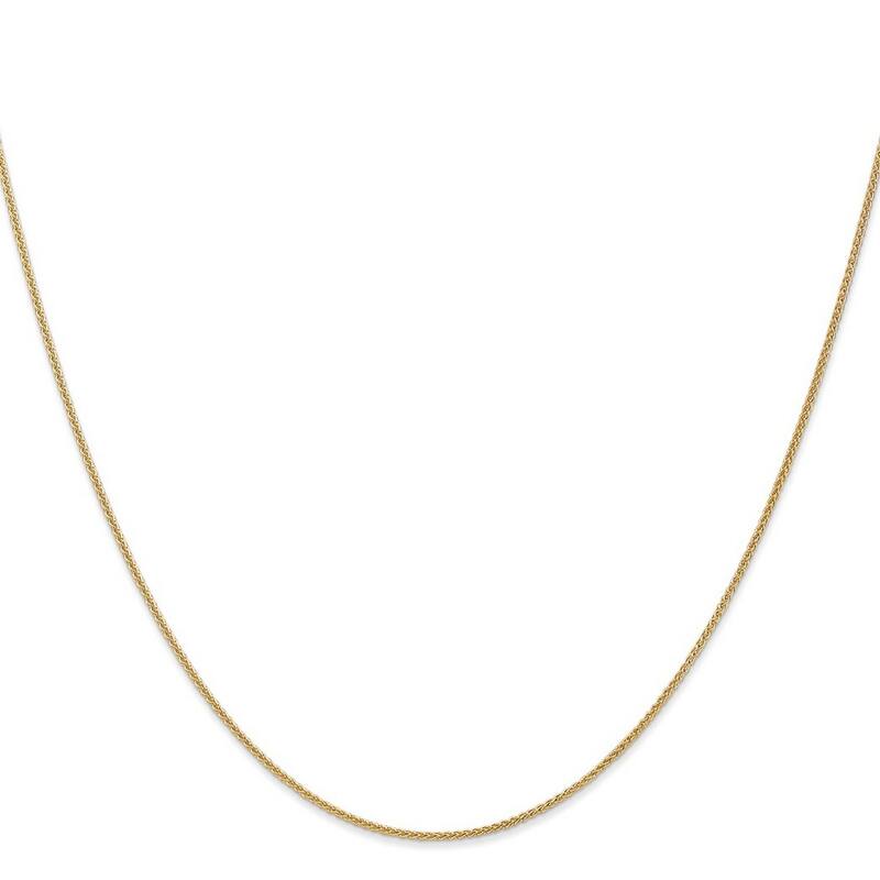 Curata 10k Yellow Gold Solid 1.0mm Polished Wheat Chain Necklace (Lobster) Options: 16 18 20 24