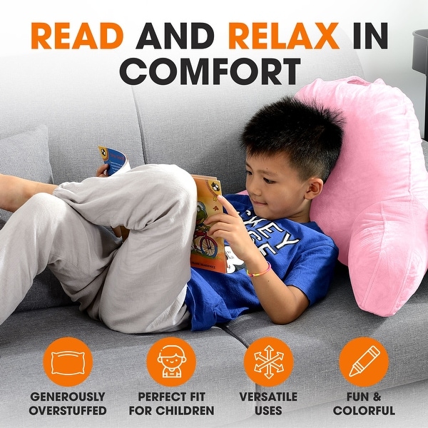 Cheer Collection Kids Size Reading and Backrest Pillow with Armrest On Sale Bed Bath Beyond 32701318