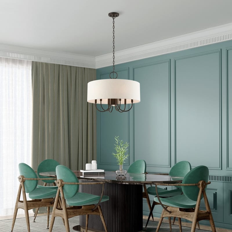 Livex Lighting 8-light English Bronze Pendant Chandelier, 49806-92 - 24"DIA 18.75"H