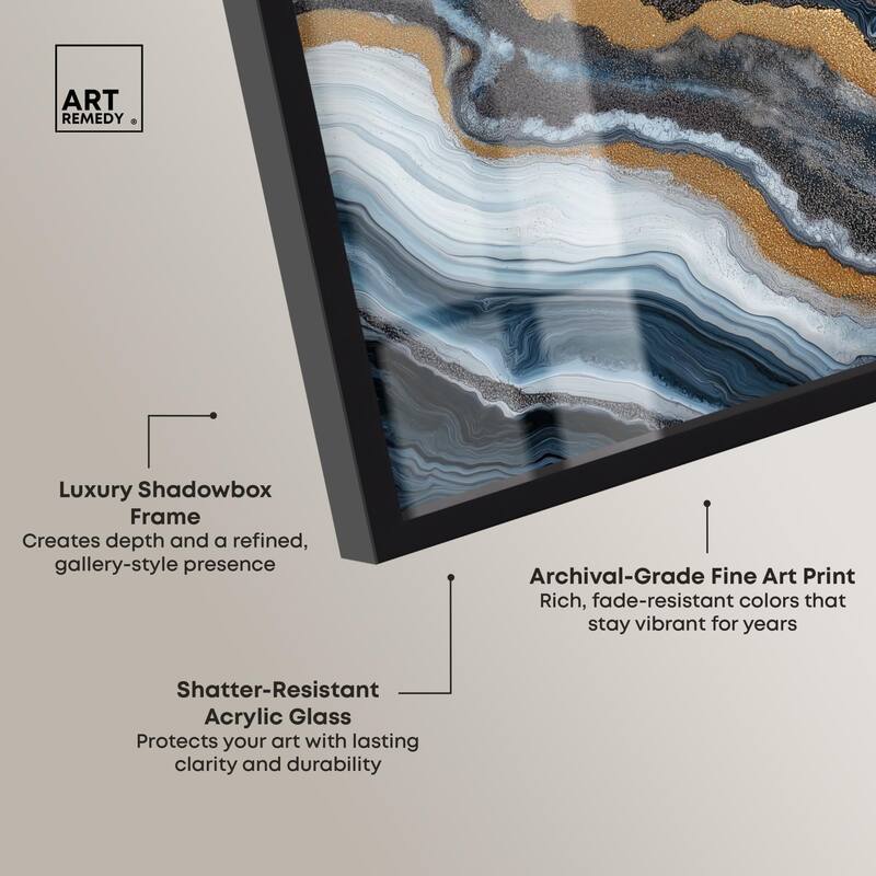 Acrylic Flow I Shadowbox by Art Remedy