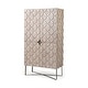 preview thumbnail 9 of 15, Excelsior I Light Brown Solid Wood w/ Gold Iron Base Sideboard 36.2" W x 17.9" D x 68.1" H.