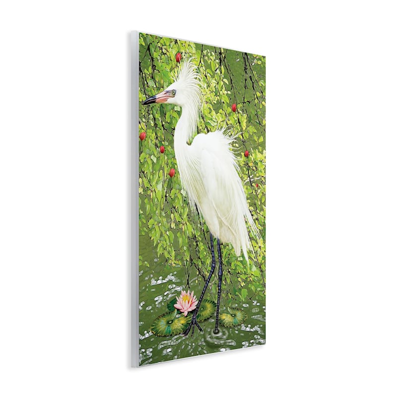 Stupell Sophisticated Heron in Pond Shore Wall Plaque Art Design By Rosiland Solomon