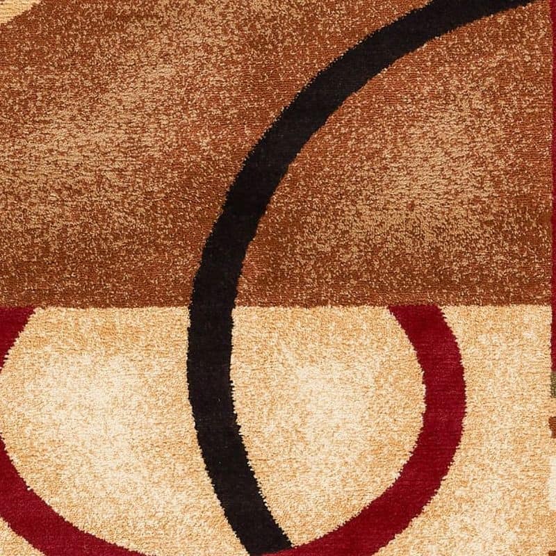Well Woven Arcs Shapes Red Area Rug - 5'3" x 7'3"